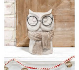 8.25" Eyeglass Owl Vase
