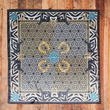 Horseshoes Turquoise Conchos Silk Scarf 36x36