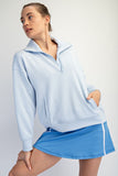 Quarter Zip Mock Neck Pullover