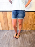High Rise Cuffed Shorts