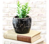 6.5" Black Pattern Planter