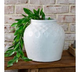 10.5h" White Honeycomb Vase