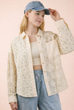 Vintage Floral Lace Patchwork Shirt