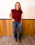 Raw Edge Sleeveless Lightweight Cardigan