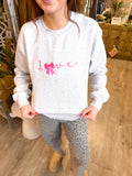 Love With Bow Embroidered Sweatshirt