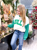 Jolly Cloudy Knit Ringer Color Block Top
