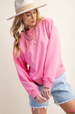 Soft Cotton French Terry Sweatshirt Top