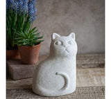 8.5" Tall Cement Cat Figure