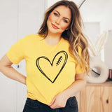 Football Heart Graphic Tee