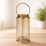 Lantern 7.25d X 15.5h Iron/glass