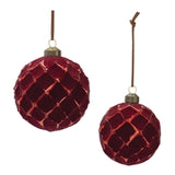 Ornament 3"d, 4"d Glass