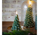 6" LED Green Tree Candle