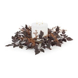 Mini Berry Fall Leaf Candle Ring 18"