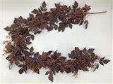 Mini Berry Fall Leaf Garland 5'