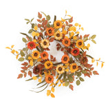 Mixed Gerbera Daisy Candle Ring 16d Polyester (fits A 6 Candle)