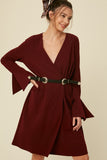 Textured Knitted Long Mid Jacket