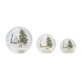Led Globe 4"h, 6"h, 7.75"h Glass 3 Aaa Batteries Not Included 6 Hr Timer