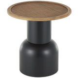 RATTAN MTL ACCENT TABLE 19W, 20H