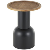 RATTAN MTL ACCENT TABLE 16W, 20H