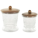 Clear Glass Decorative Jars