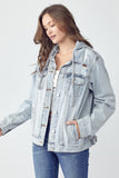 Relaxed Vintage Jacket With Hoodie