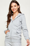 Basic Fleece Zip Up Hoodie