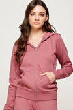 Basic Fleece Zip Up Hoodie
