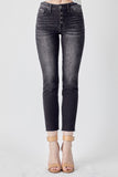 Mid Rise Button Fly Relaxed Fit Skinny