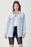 Relaxed Fit Button-down Denim Shirt