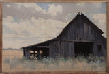 Black Barn In Field - 24x16