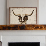 Longhorn Whitewash - 24x16