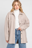 Solid Button Down Jacket