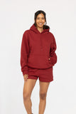 Cotton Blend Drop Shoulder Hoodie