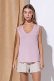 Pima Cotton Modal V-neck Tank