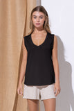 Pima Cotton Modal V-neck Tank