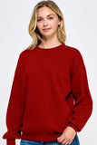Fleece Relaxed Fit Crew Neck Sweatshirt