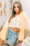Long Sleeve Color Block Button Down Shirt