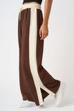 Cloud Knit Contrast Stripe Wide Leg Lounge Pants