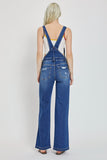 Wide Leg-front Patch Pocket Overalls