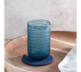 Blue Dot Highball Glass