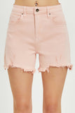 High Rise Distressed Shorts