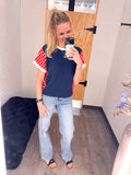 Solid Stripe Cloudy Knit Top