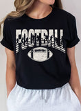Football Player Silhouette Graphic T-shirt
