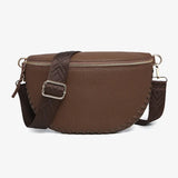 Janae Whipstitch Crossbody/sling Bag – Detailed Strap | Dark Brown