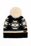 Southwest Pattern Pom Beanie
