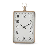 16" Antique Gold Rectangular Clock