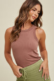 Sleeveless Fitted Rib Tank Top