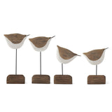 White & Natural Wood Seagull On Driftwood Bases