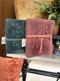 8 Inch Leather Be Still Embossed Journals