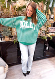 Jolly Stripe Cloudy Knit Long Sleeve Sweater